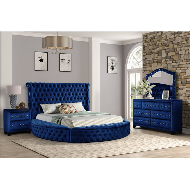 Rosdorf Park Taner Upholstered Standard 4 Piece Bedroom Set & Reviews